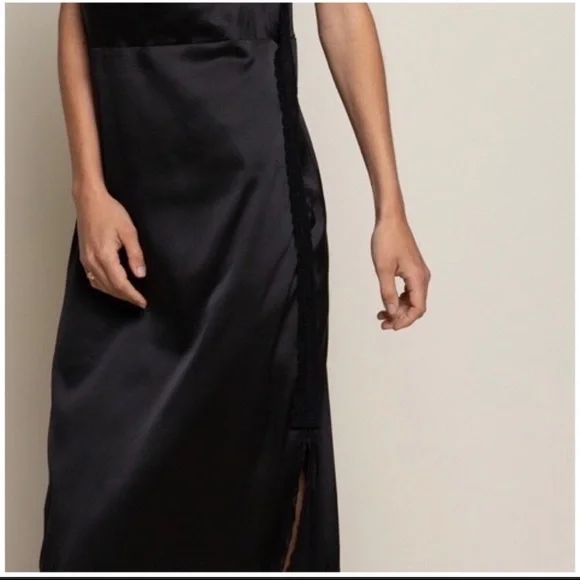 NWT- Simply Elegant POL Satin Cowl Draped Slip Dress - Picture 4 of 4